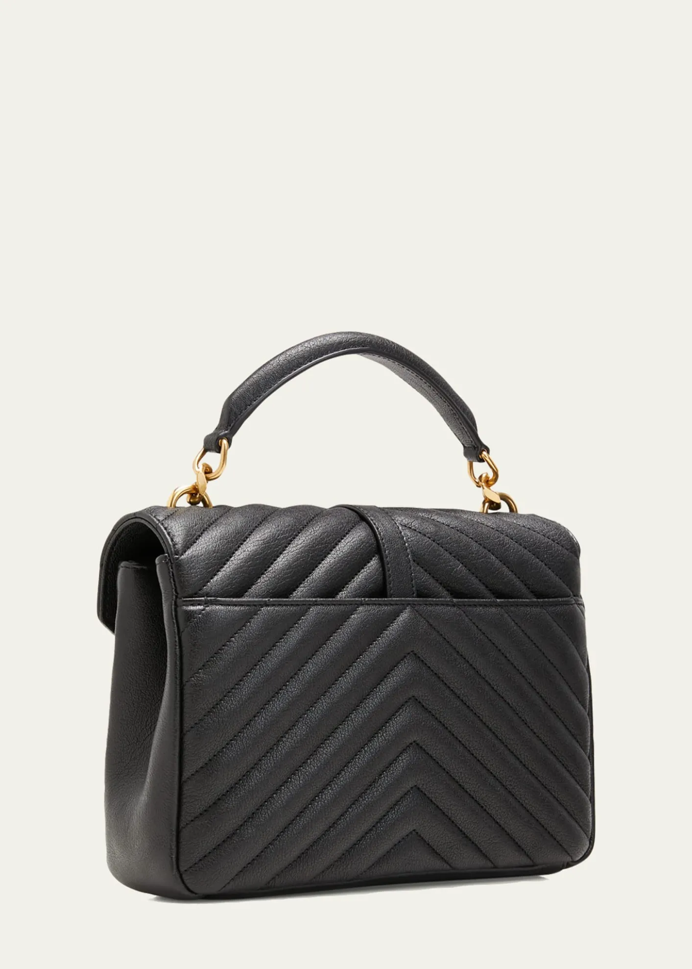Saint LaurentCollege Medium Flap YSL Shoulder Bag in Quilted Leather