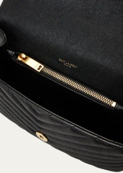 Saint LaurentCollege Medium Flap YSL Shoulder Bag in Quilted Leather