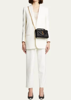 Saint LaurentEnvelope Triquilt Small YSL Shoulder Bag in Grained Leather