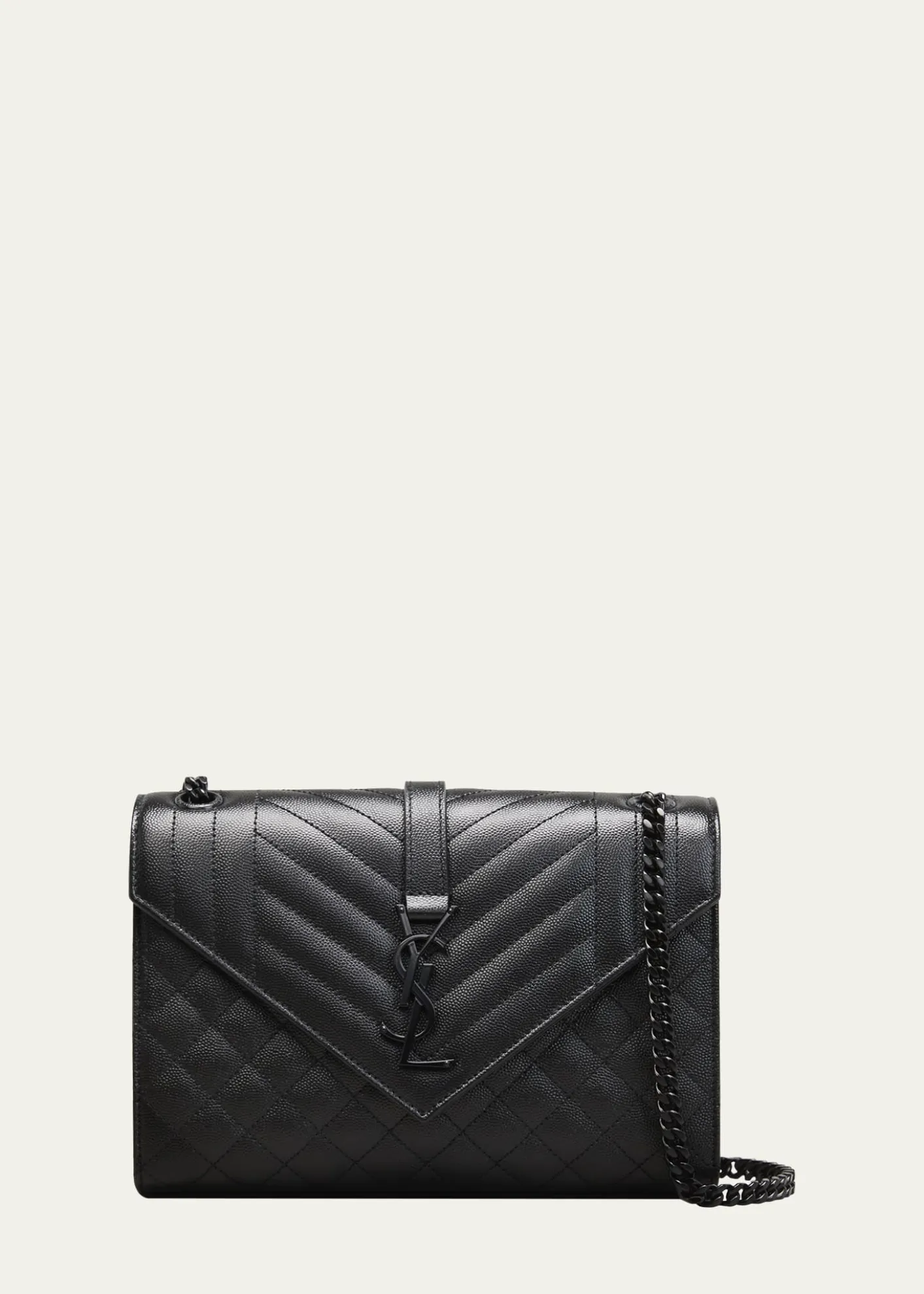 Saint LaurentEnvelope Triquilt Medium YSL Shoulder Bag in Grained Leather