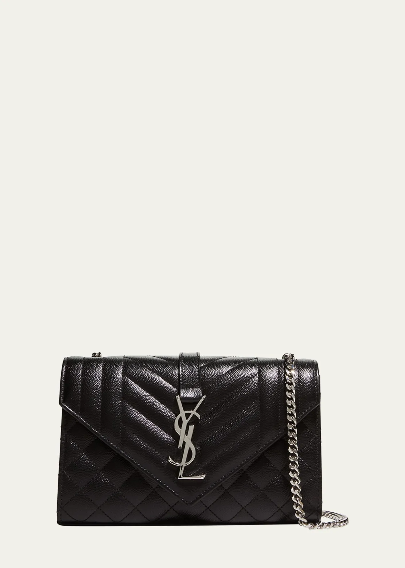 Saint LaurentEnvelope Triquilt Small YSL Shoulder Bag in Grained Leather