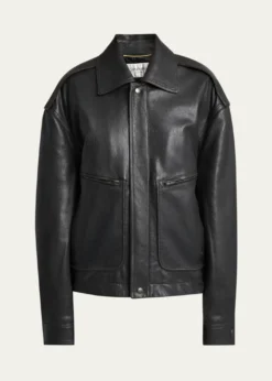 Saint LaurentFront Pocket Leather Jacket