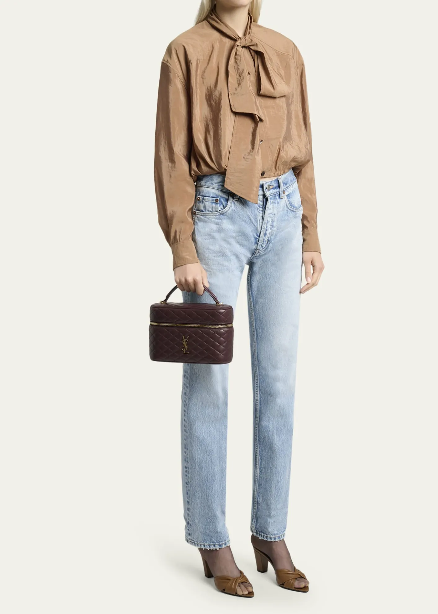 Saint LaurentGaby Large YSL Vanity Bag in Quilted Leather