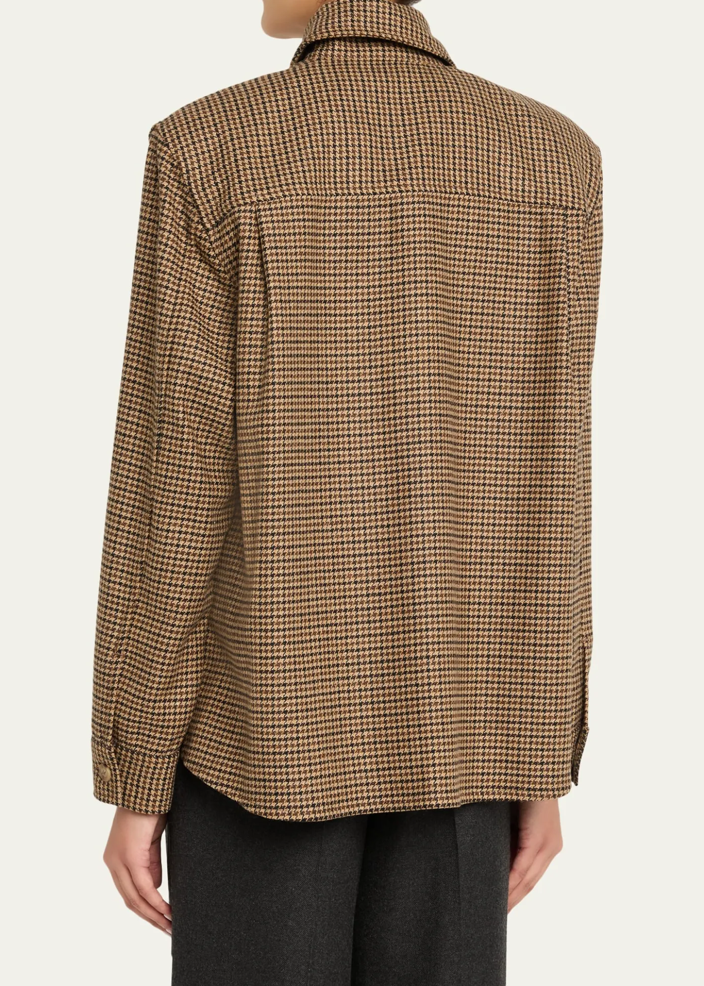 Saint LaurentHoundstooth Wool Shirt Jacket