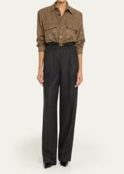 Saint LaurentHoundstooth Wool Shirt Jacket