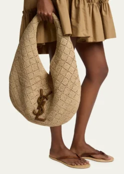 Saint LaurentIcare Hobo Bag in Raffia