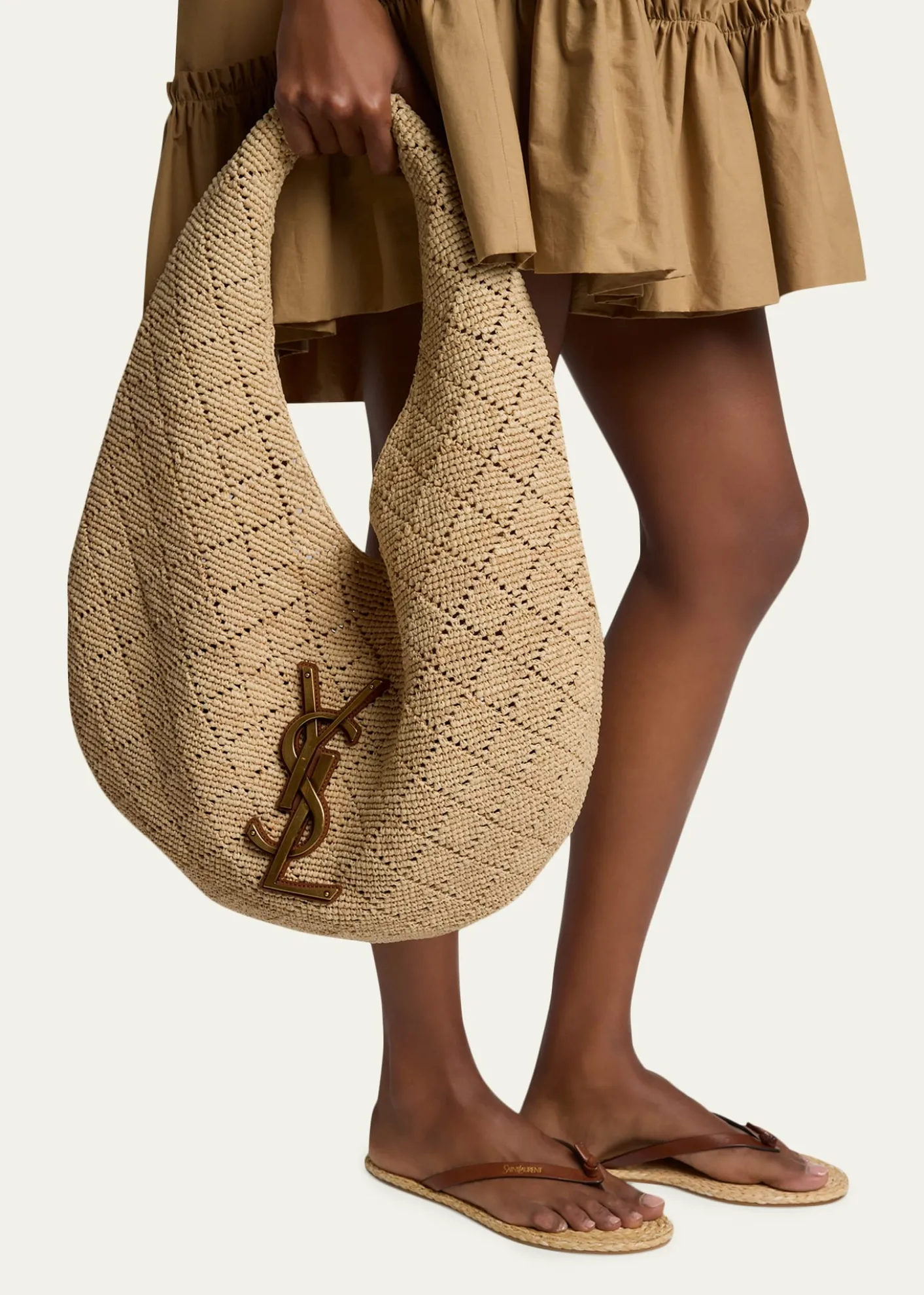 Saint LaurentIcare Hobo Bag in Raffia