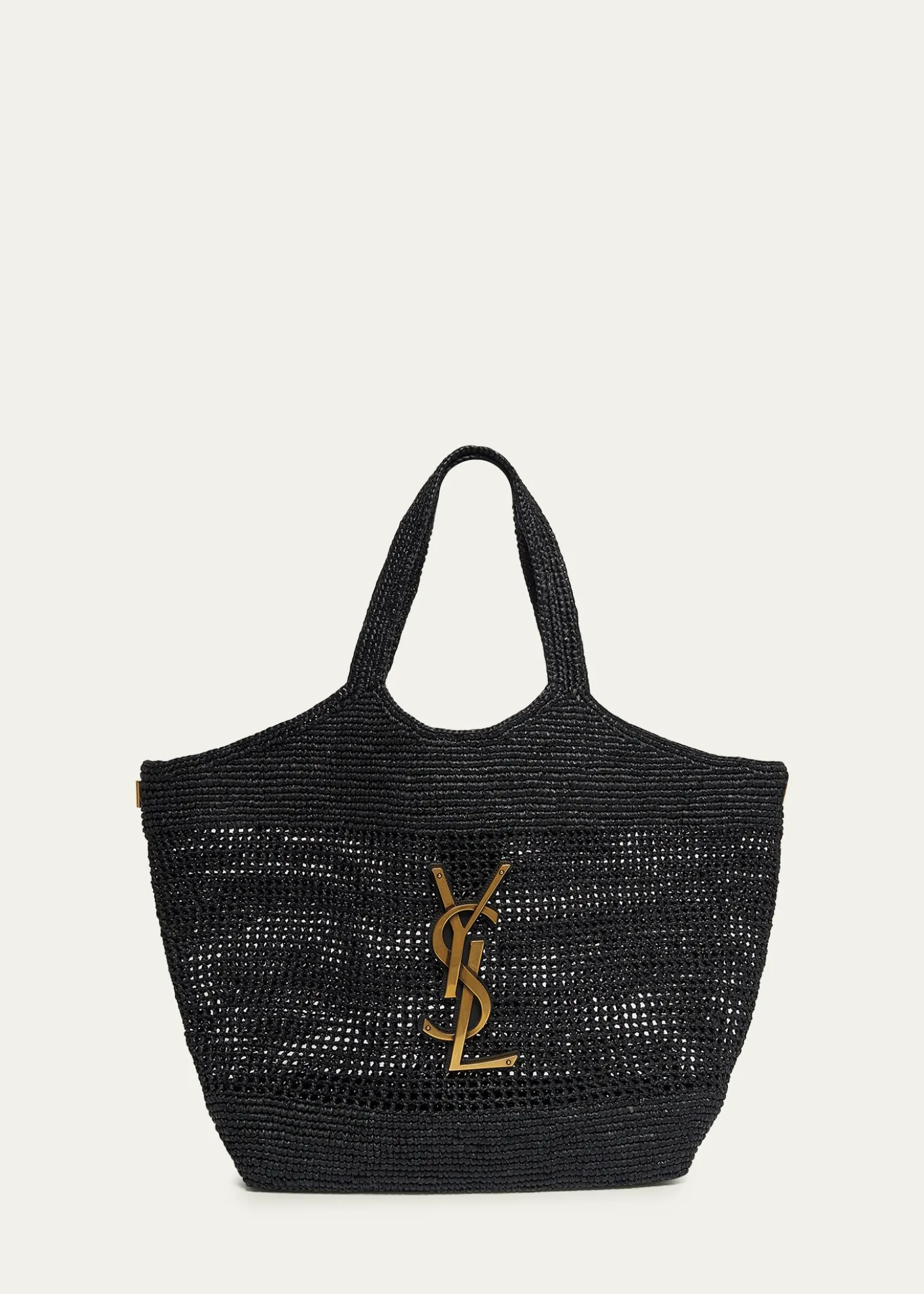 Saint LaurentIcare Medium Crochet Raffia Tote Bag