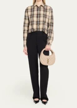 Saint LaurentIcarino Baby YSL Quilted Leather Hobo Bag