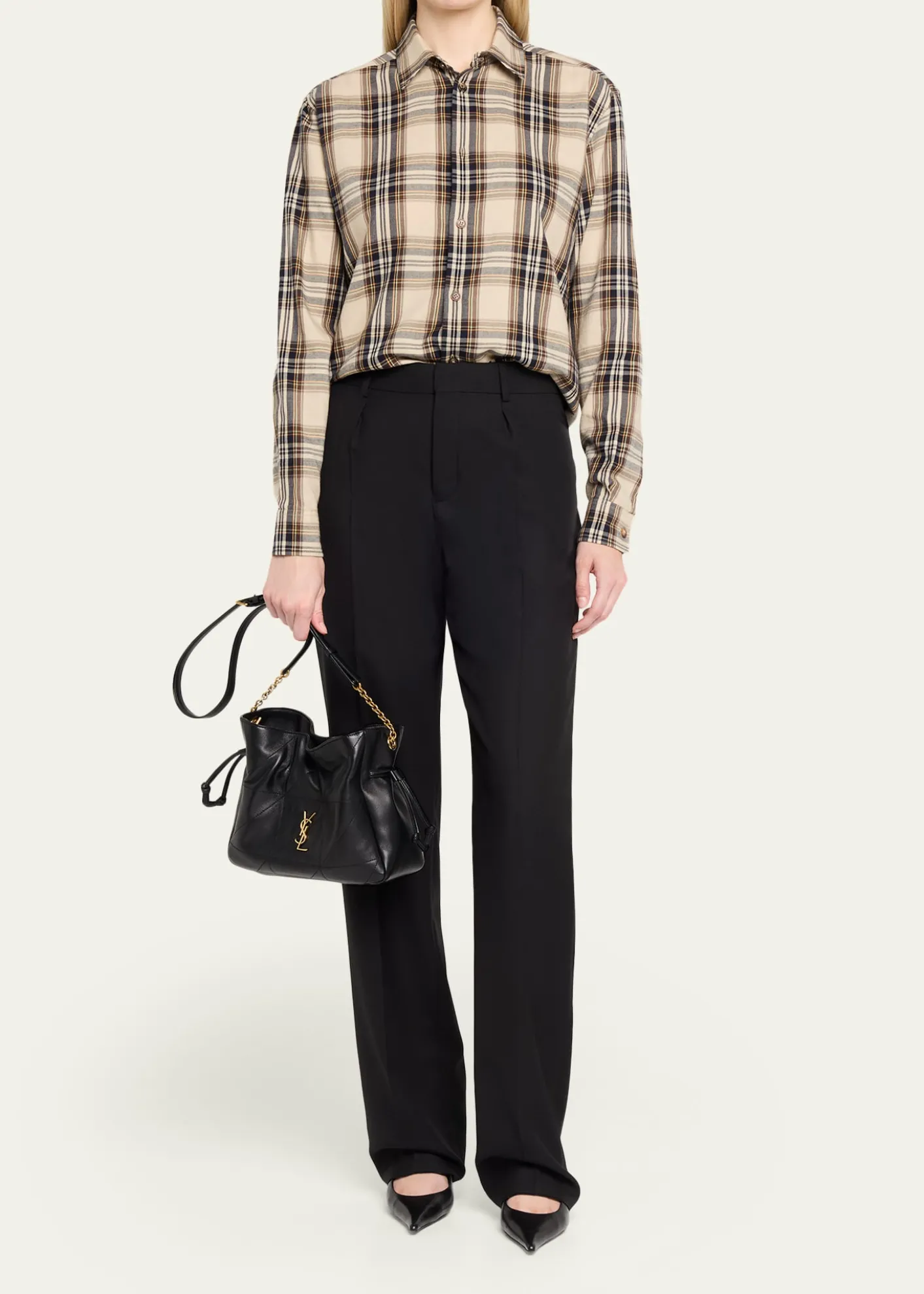 Saint LaurentJamie Mini YSL Quilted Leather Shoulder Bag