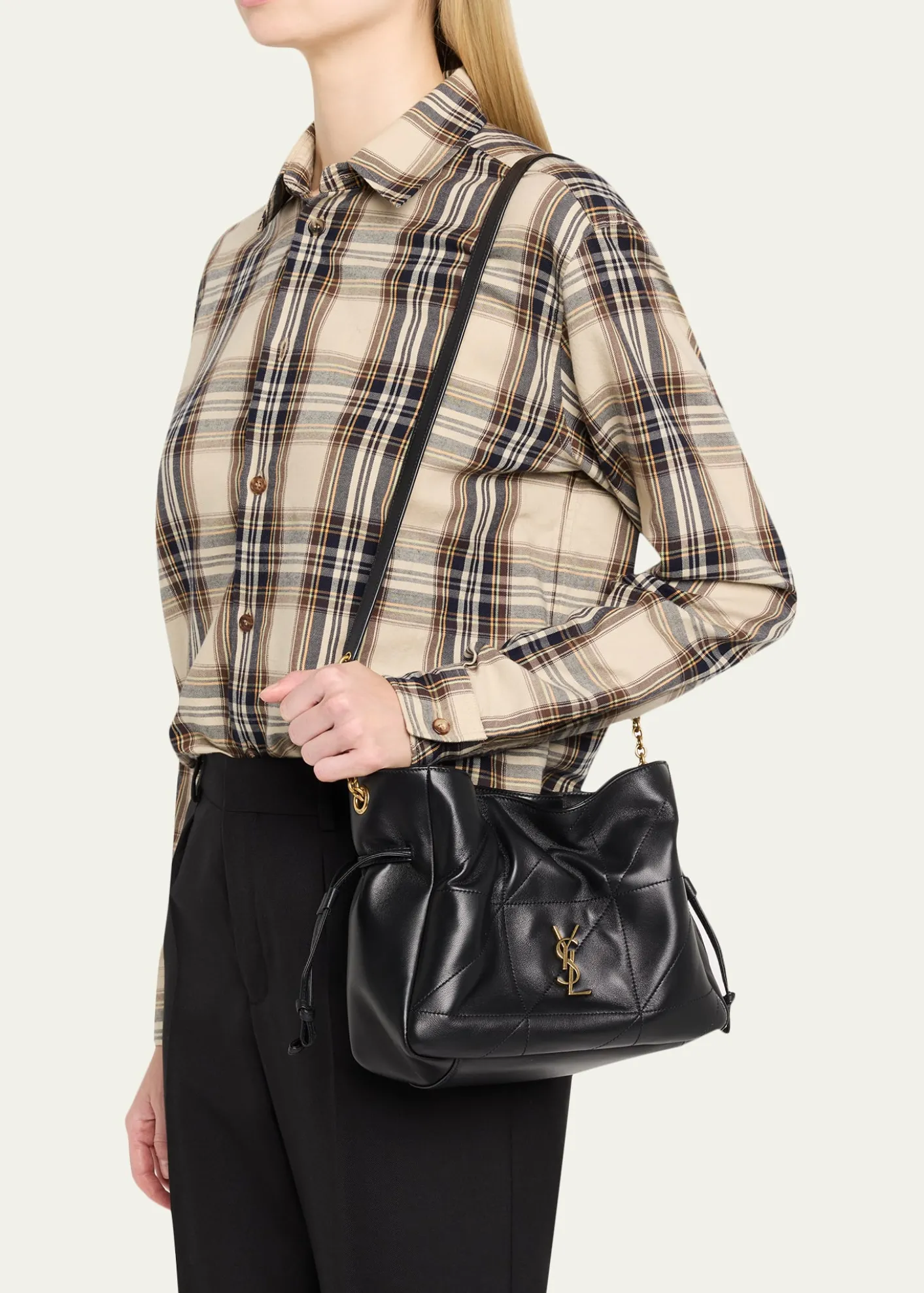 Saint LaurentJamie Mini YSL Quilted Leather Shoulder Bag