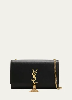 Saint LaurentKate Medium Tassel YSL Wallet on Chain in Grained Leather