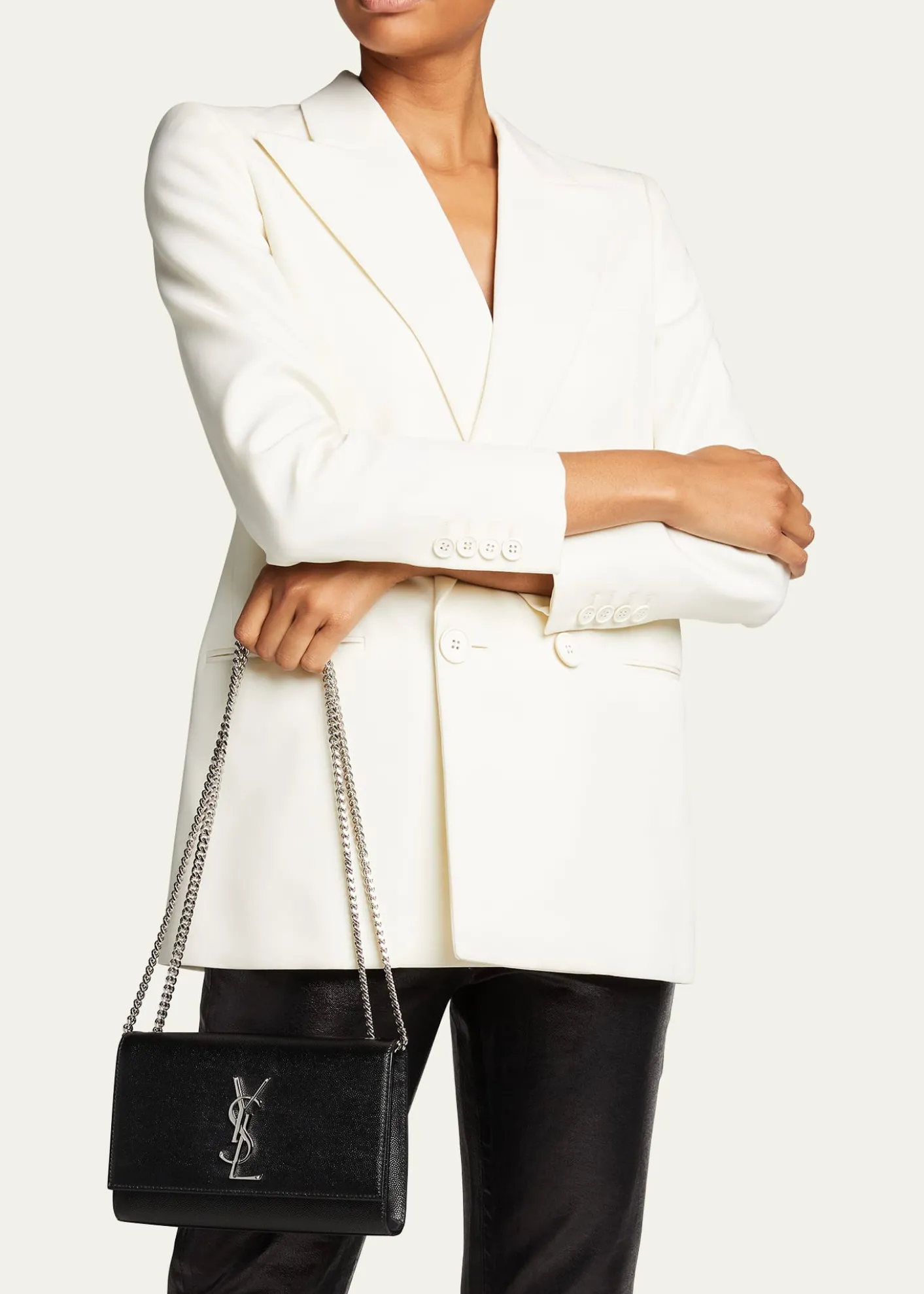 Saint LaurentKate Small YSL Crossbody Bag in Grained Leather