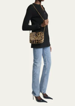 Saint LaurentKate YSL Shoulder Bag in Leopard-Print Calf Hair