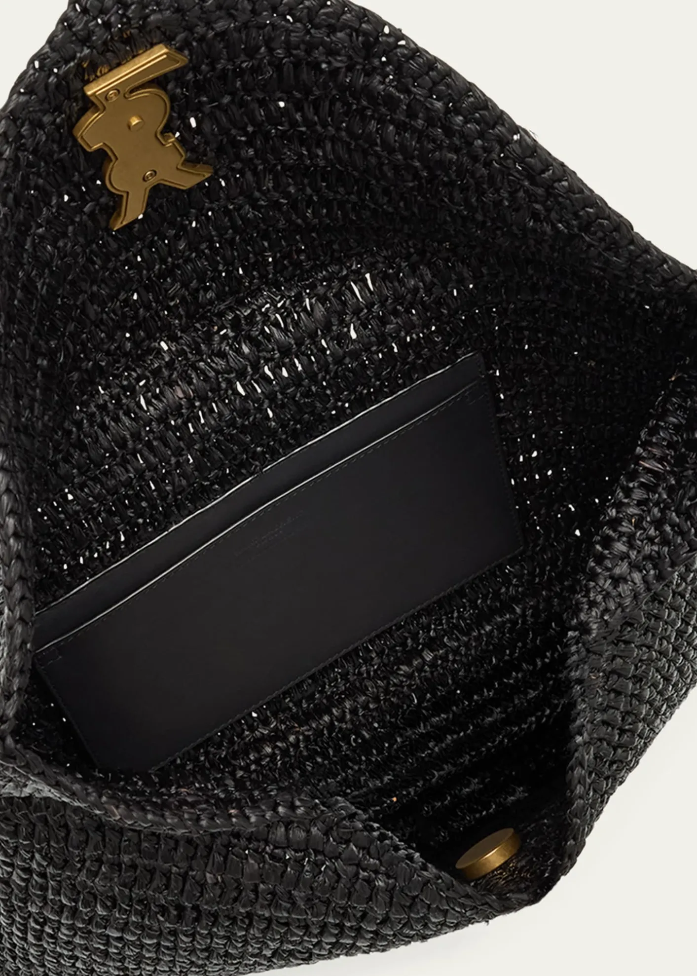 Saint LaurentLarge Envelope Flap YSL Clutch Bag in Raffia