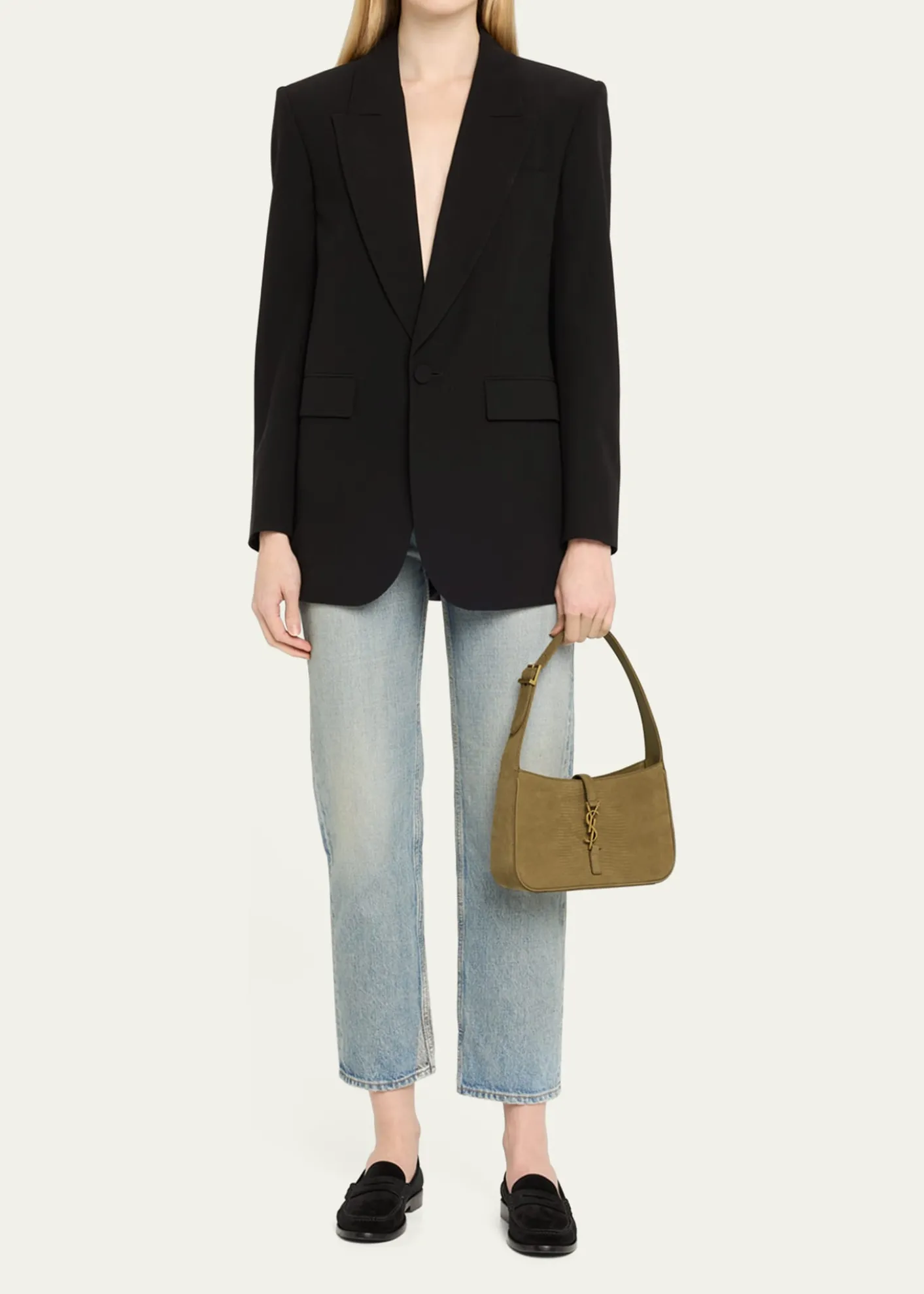 Saint LaurentLe 5 A 7 Shoulder Bag in Lizard-Effect Leather