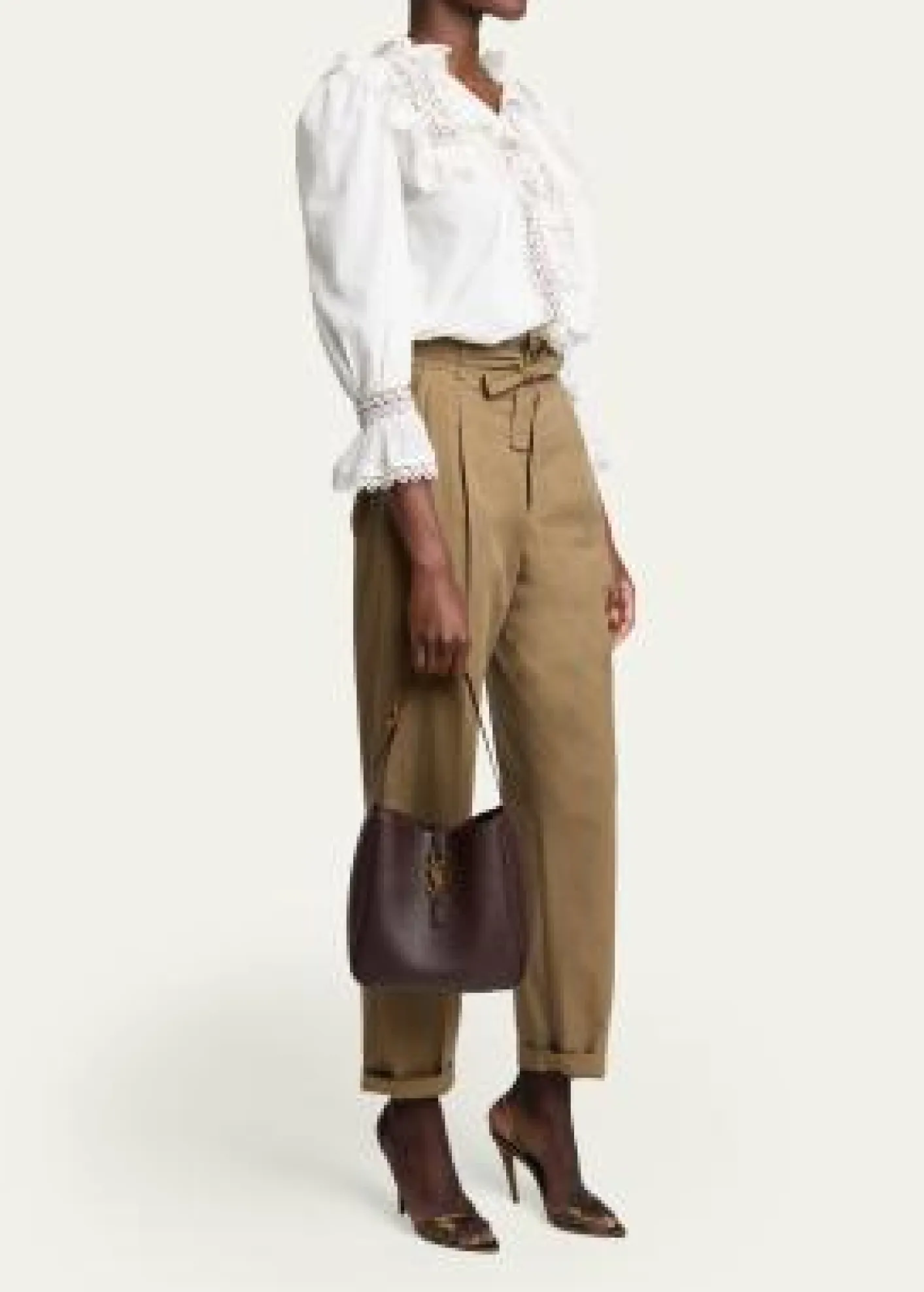 Saint LaurentLe 5 A 7 Small YSL Leather Shoulder Bag