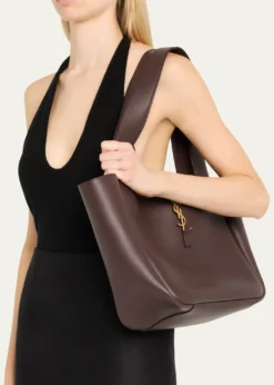 Saint LaurentLe 5 À 7 Bea YSL Tote Bag in Calfskin Leather