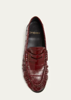 Saint LaurentLe Loafer Eel Leather Penny Loafers
