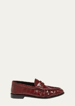 Saint LaurentLe Loafer Eel Leather Penny Loafers
