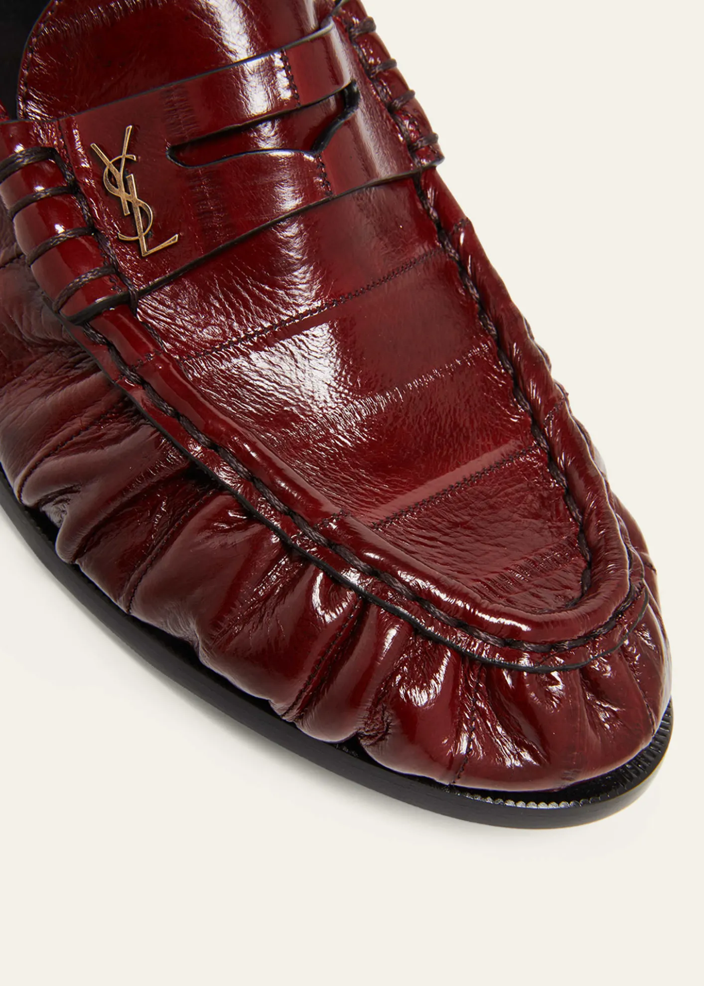Saint LaurentLe Loafer Eel Leather Penny Loafers