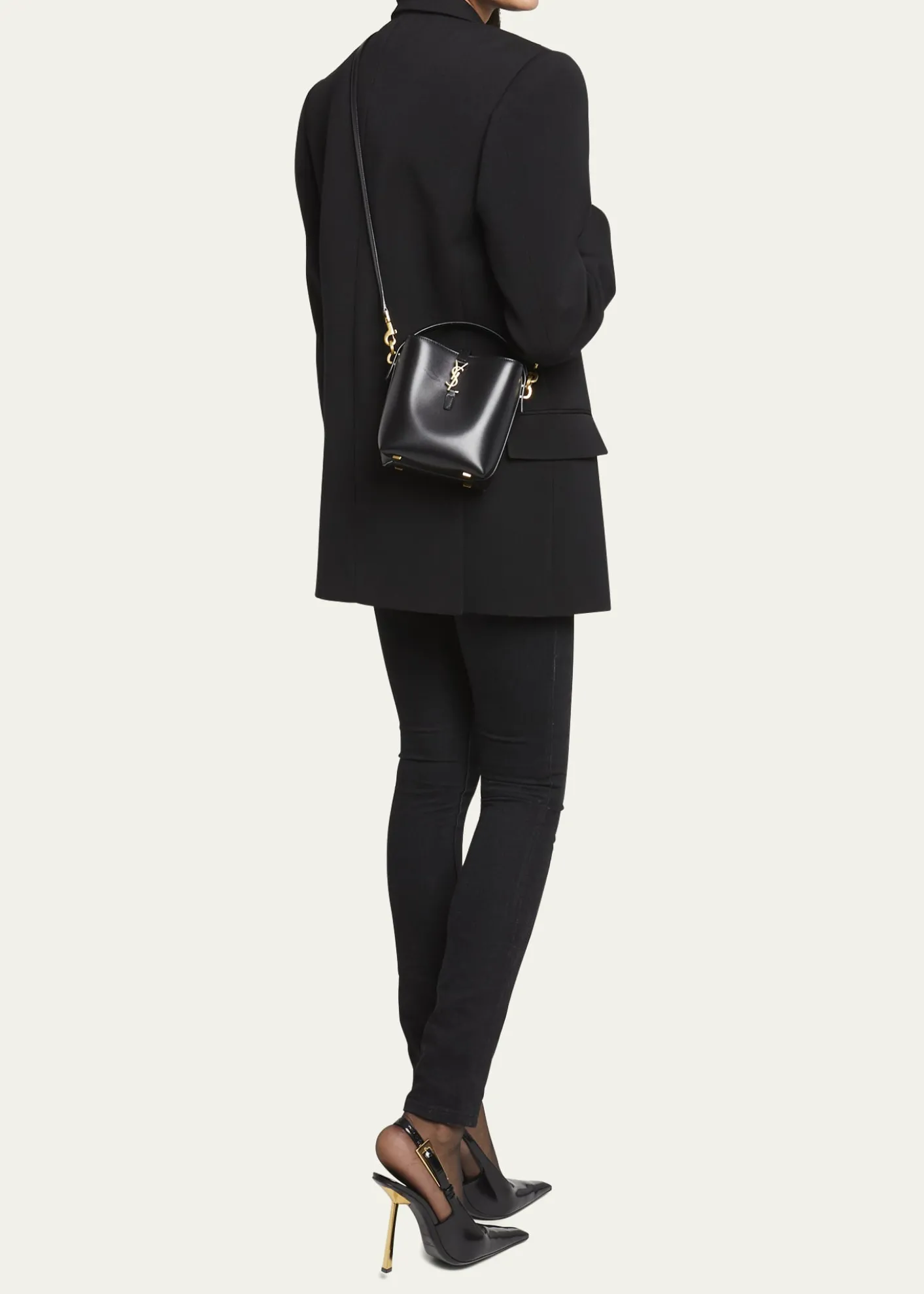 Saint LaurentLe 37 Mini YSL Bucket Bag in Smooth Leather