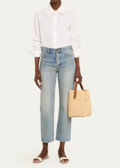 Saint LaurentLe 37 Raffia Bucket Bag
