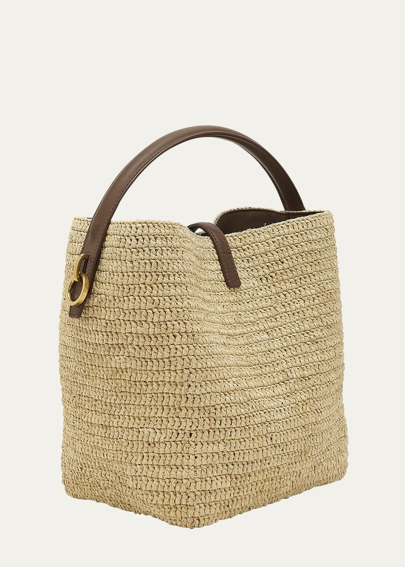 Saint LaurentLe 37 Raffia Bucket Bag