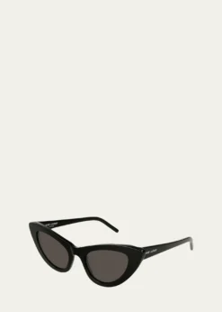 Saint LaurentLily Cat-Eye Acetate Sunglasses, Black
