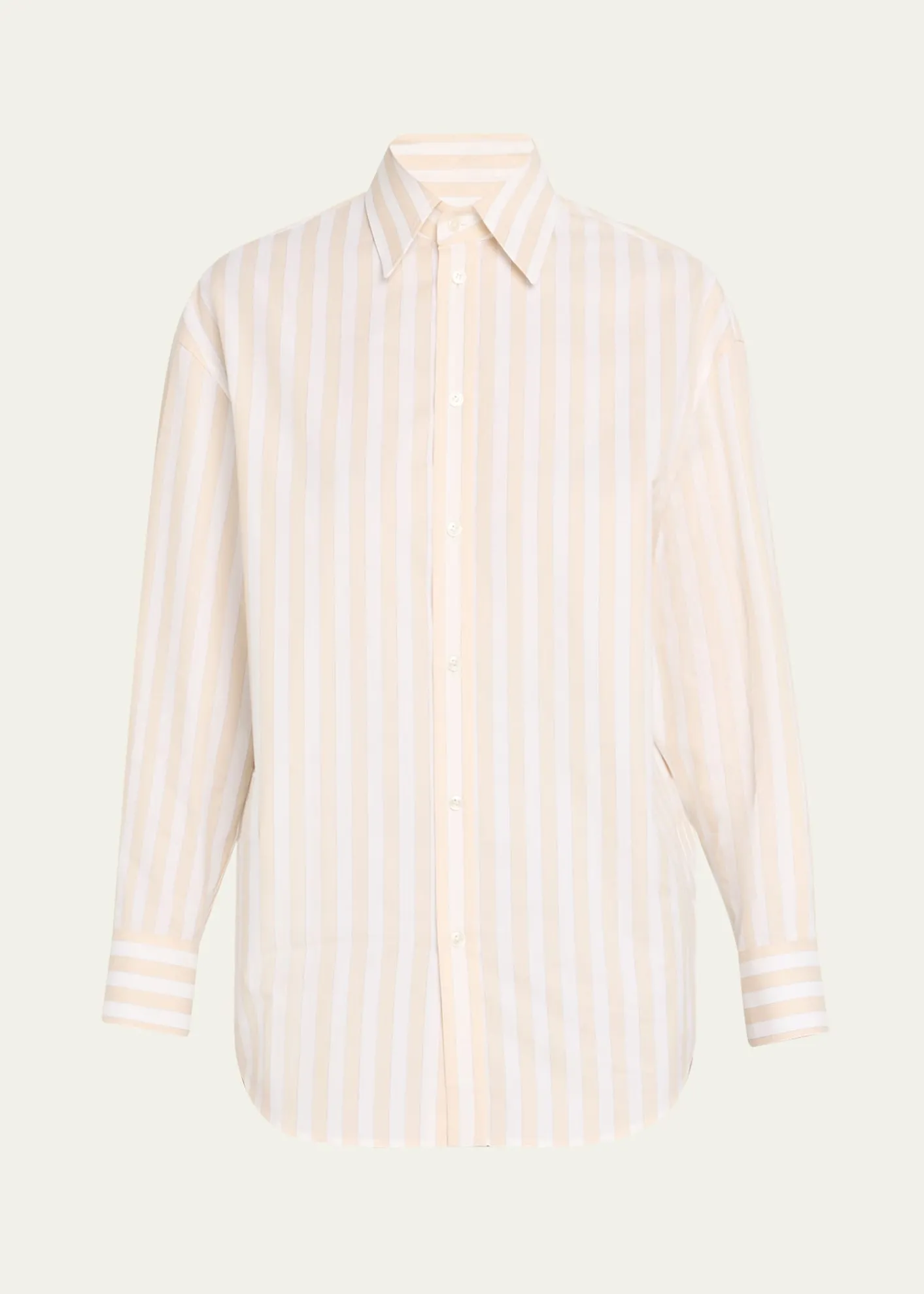 Saint LaurentLong-Sleeve Stripe Button-Down Blouse