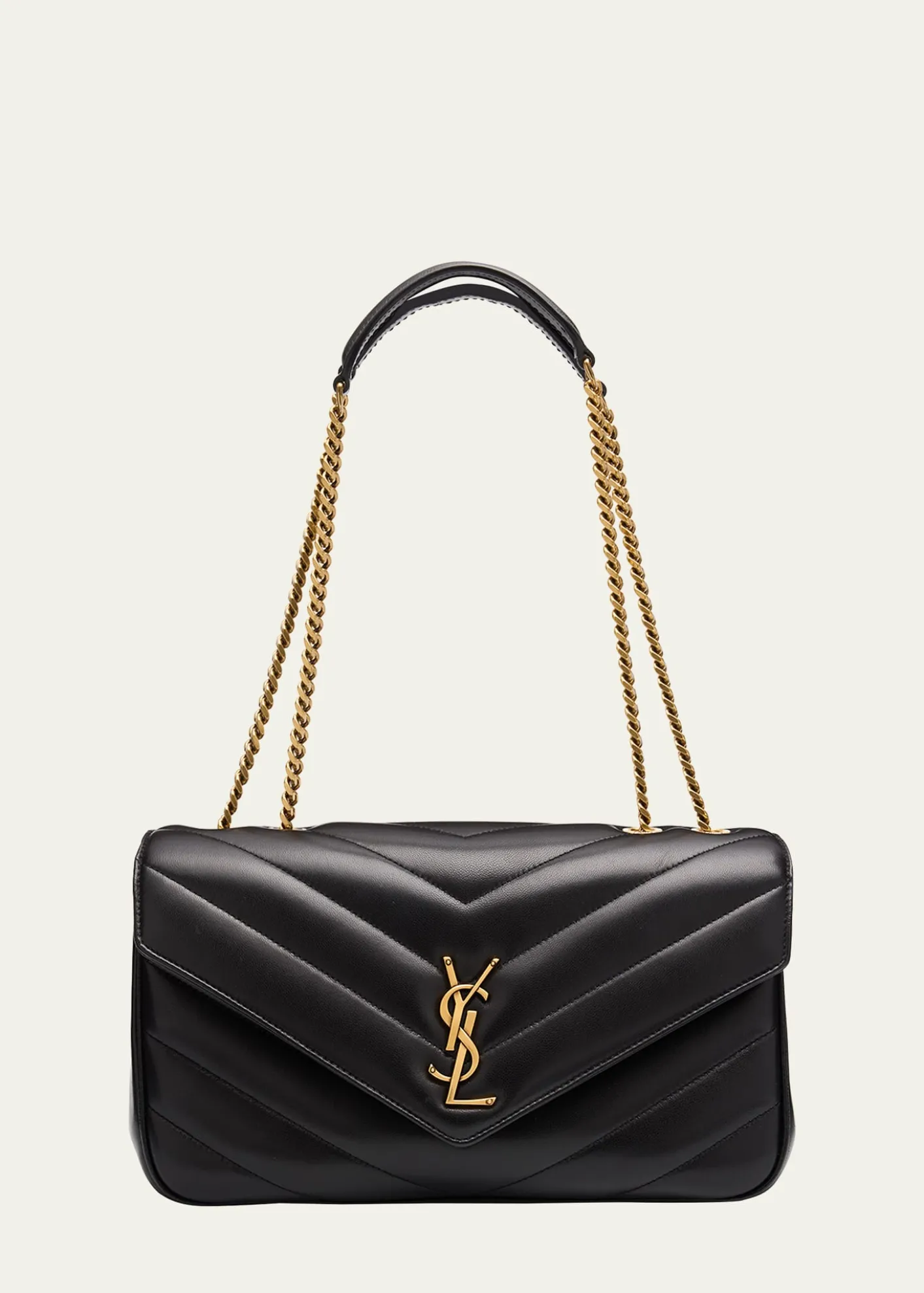 Saint LaurentLoulou Medium YSL Chain Shoulder Bag in Quilted Leather