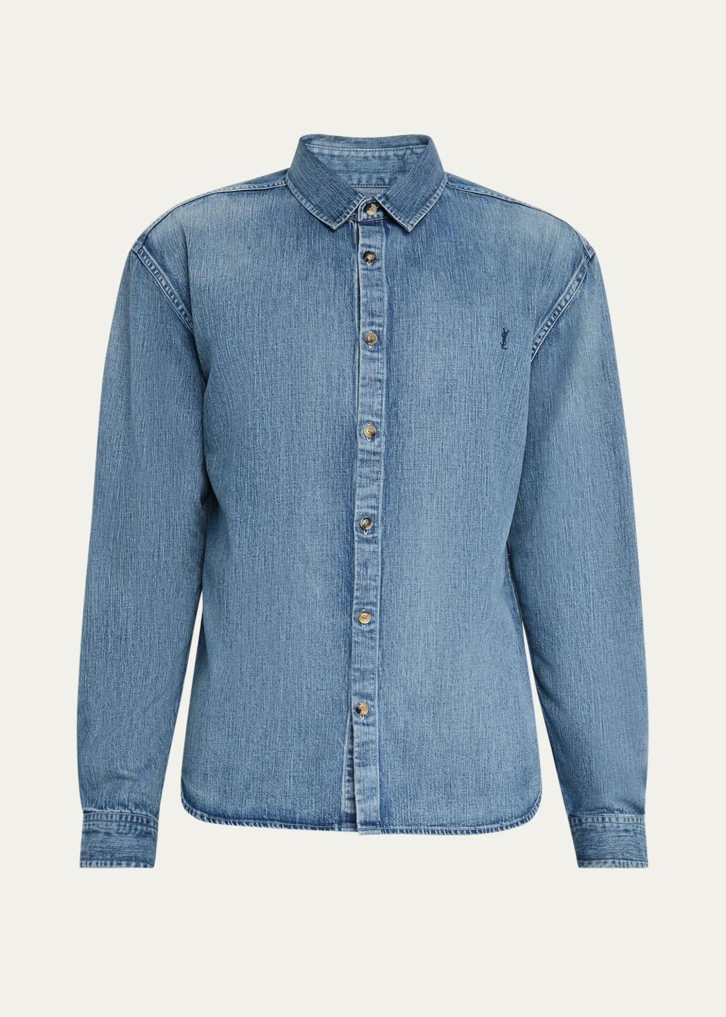 Saint LaurentMen's Cassandra Denim Button-Down Shirt
