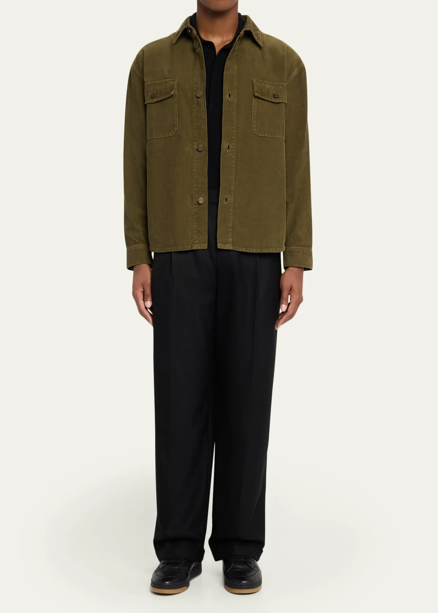Saint LaurentMen's Classic-Fit Corduroy Overshirt