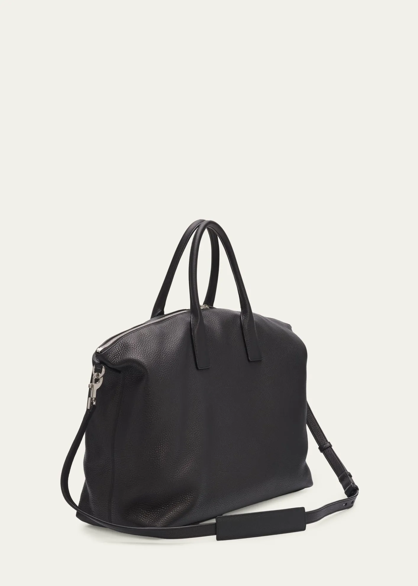Saint LaurentMen's Grained Leather Bowling Tote Bag