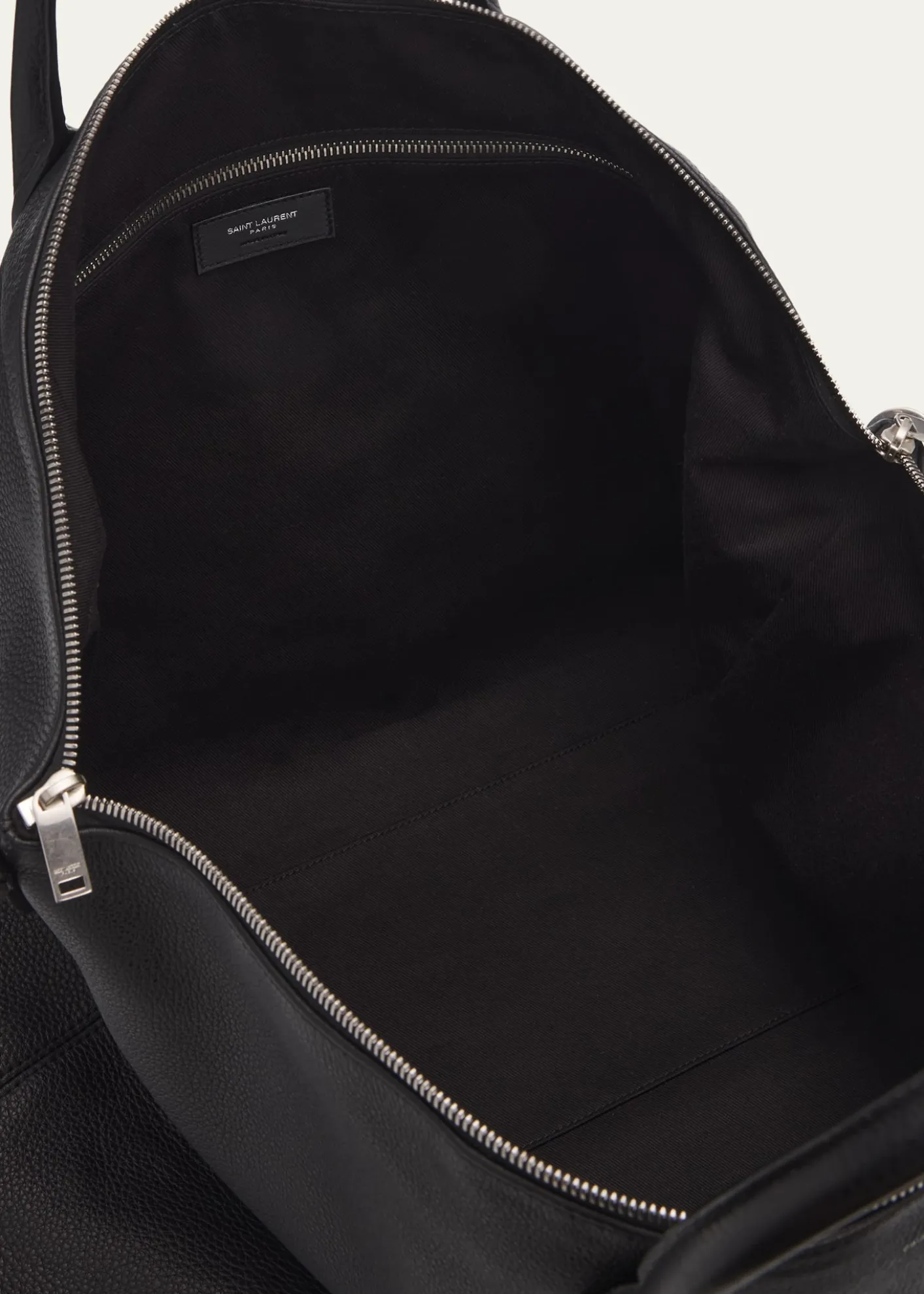 Saint LaurentMen's Grained Leather Bowling Tote Bag