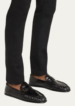 Saint LaurentMen's Le Loafer Leather Penny Loafers