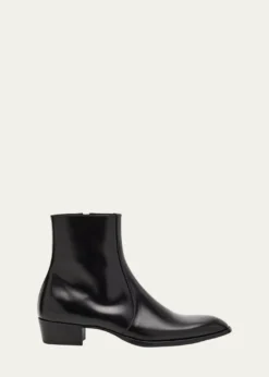 Saint LaurentMen's Roman 35 Leather Side-Zip Ankle Boots