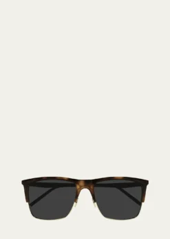 Saint LaurentMen's SL 768M Acetate Rectangle Sunglasses