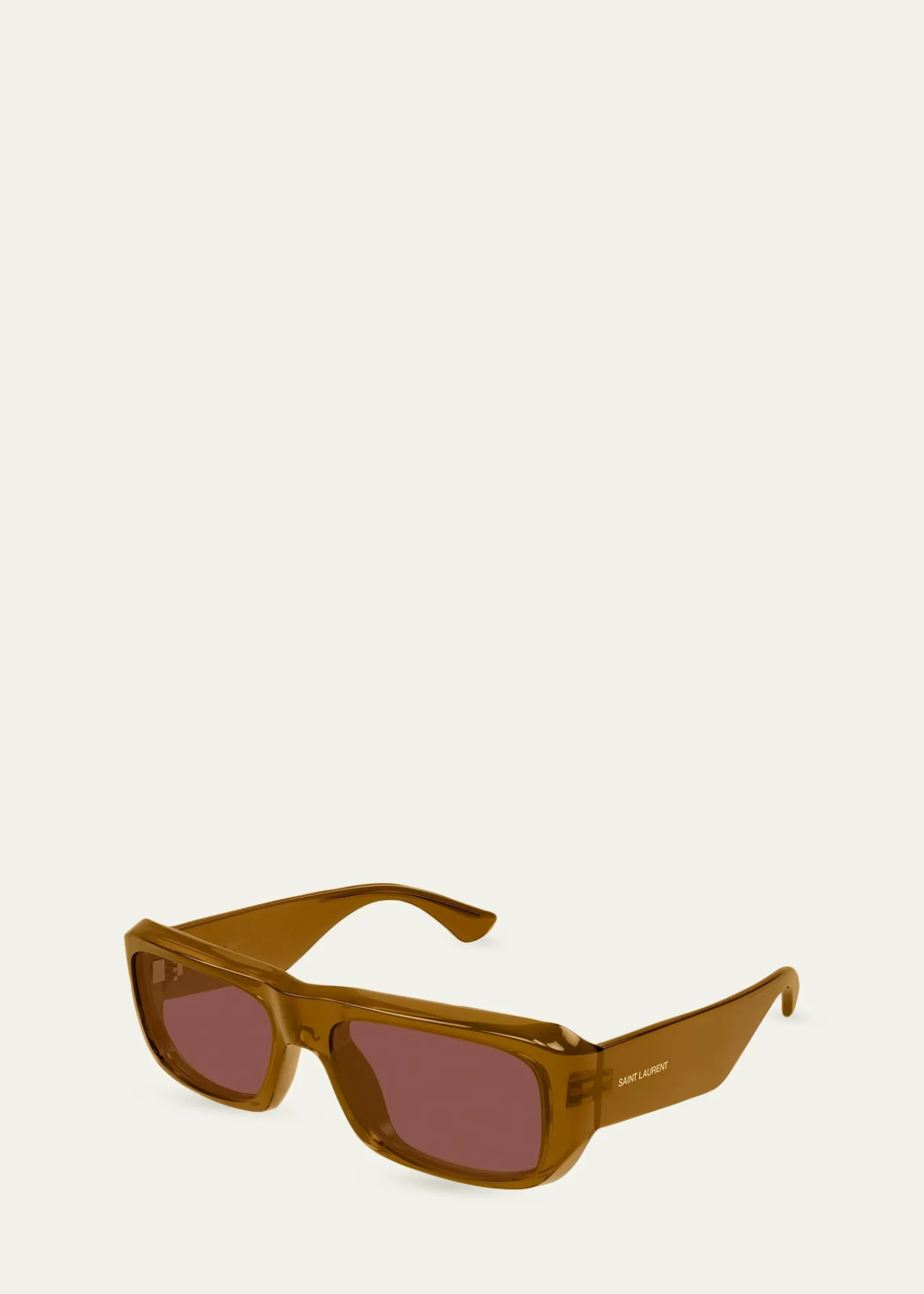 Saint LaurentMen's SL 869 Rectangle Acetate and Bio-Nylon Sunglasses