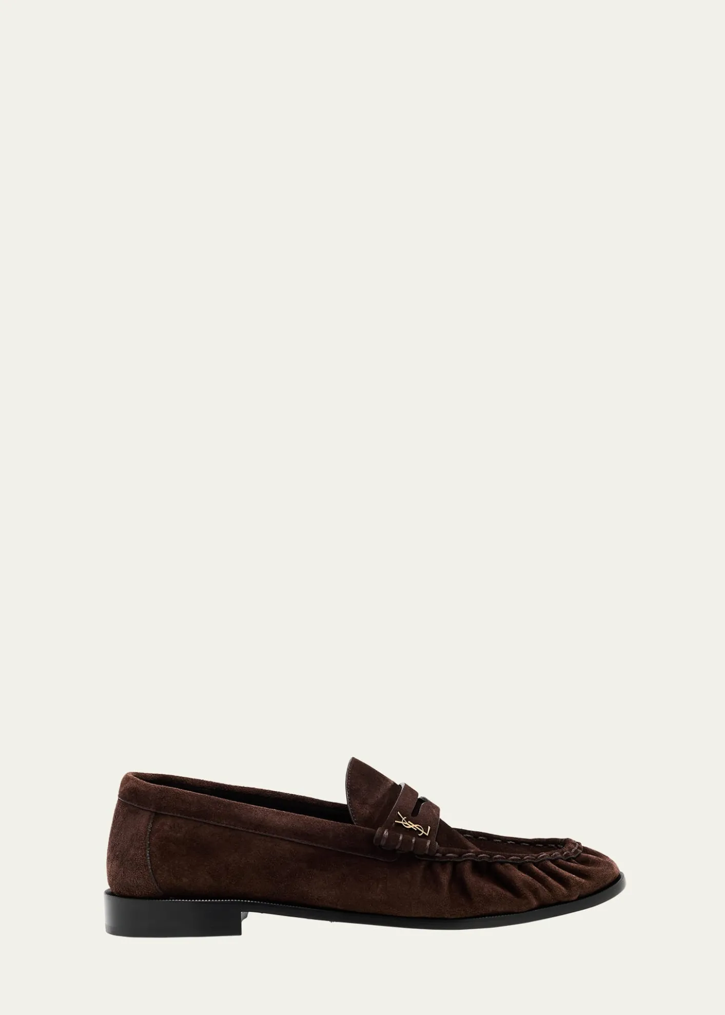 Saint LaurentMen's Suede Cassandre Penny Loafers