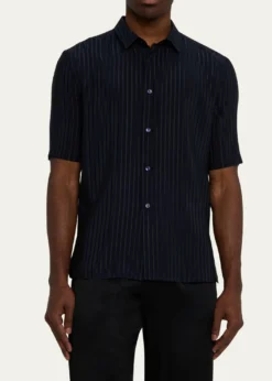 Saint LaurentMen's Tonal Stripe Button-Down Shirt