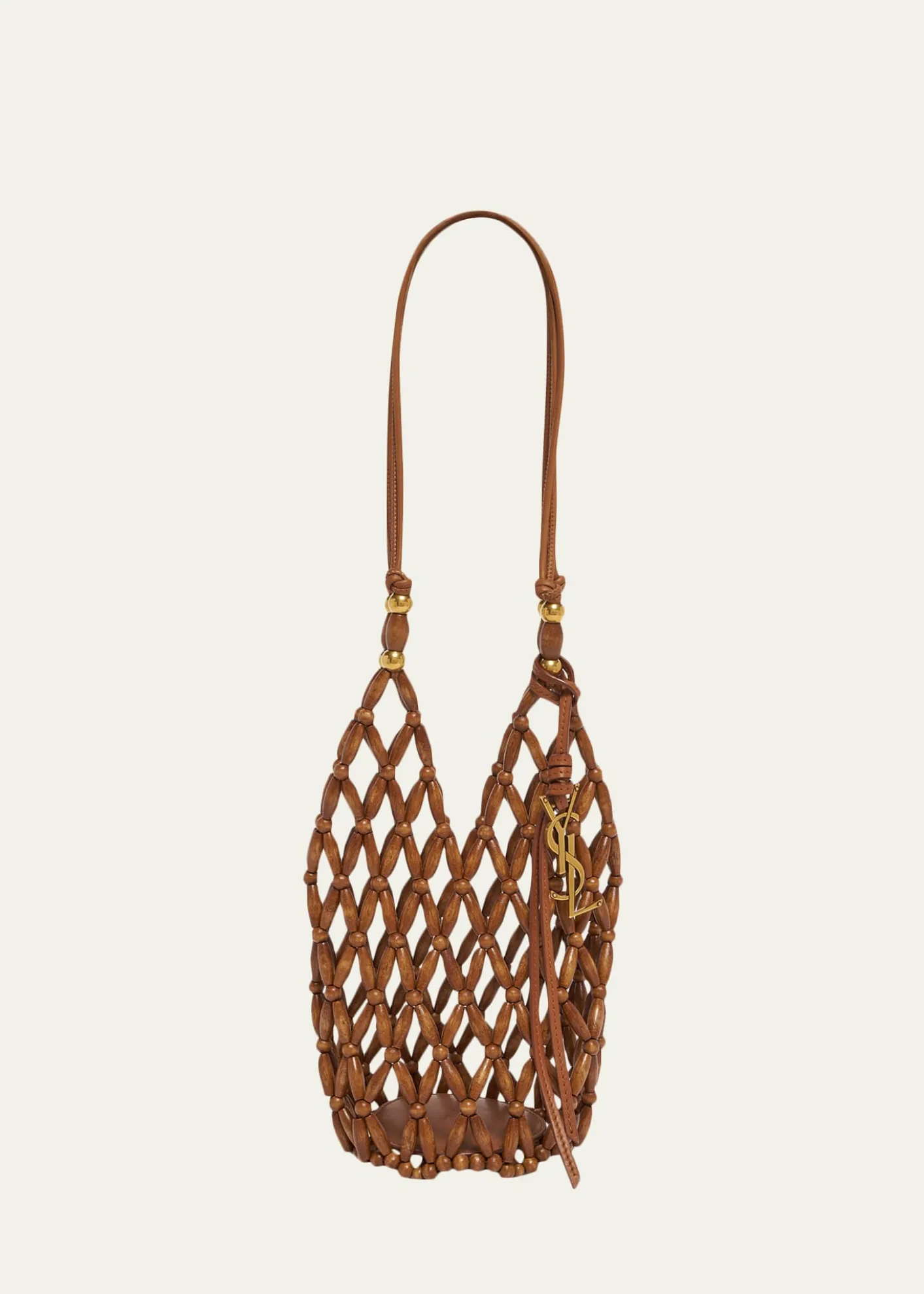 Saint LaurentMini Bucket Bag in Wood