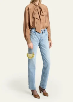 Saint LaurentMini Lemon Wedge Resin Clutch Bag
