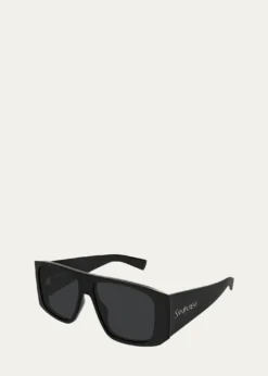 Saint Laurent57mm Acetate Semi-Shield Sunglasses