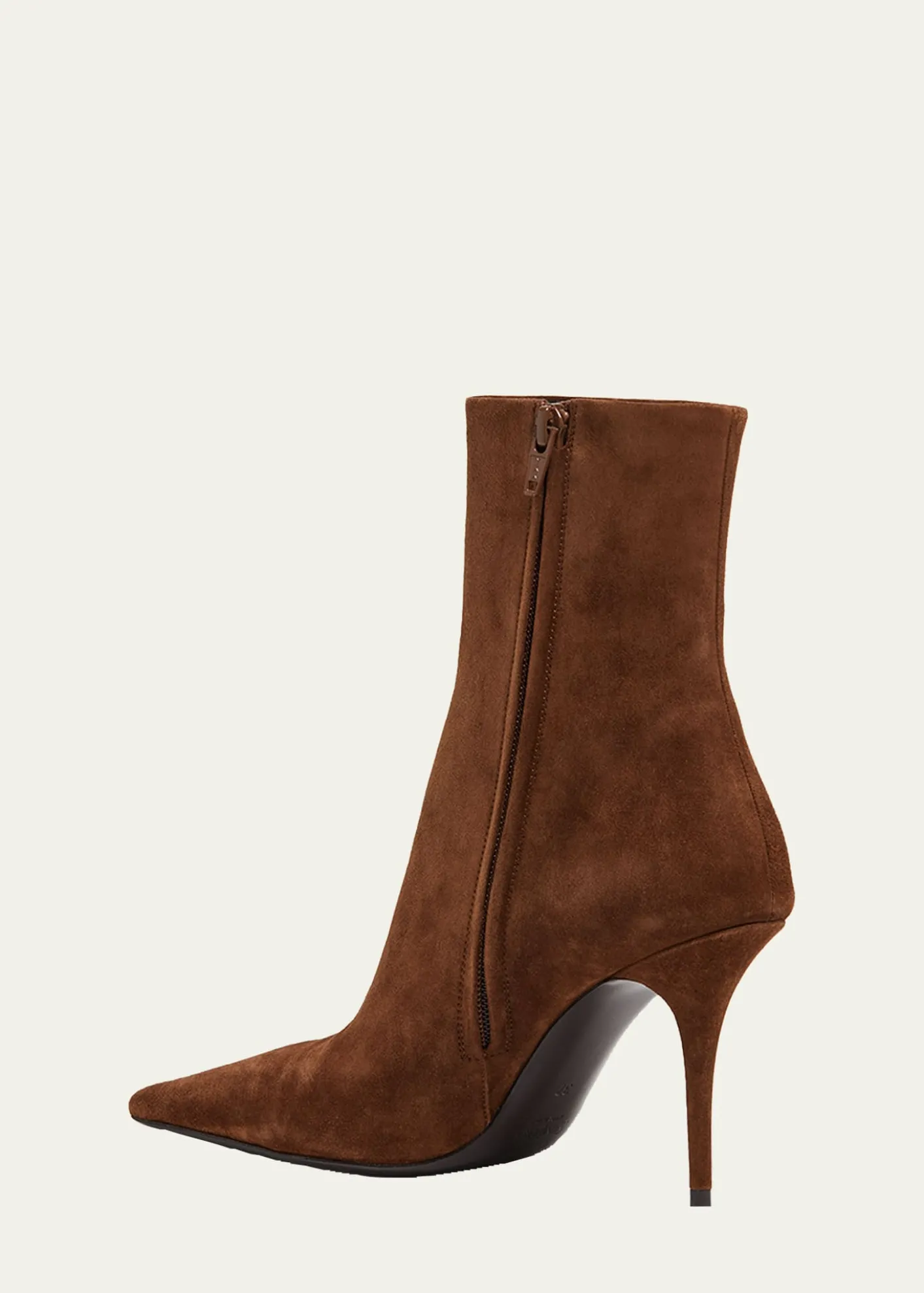 Saint Laurent90mm Ashley Suede Ankle Booties