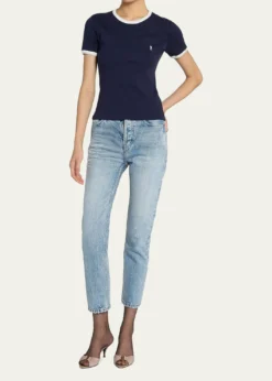 Saint Laurent75mm Corvara YSL Leather Mule Pumps