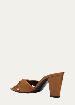Saint Laurent75mm Franciane Leather Mule Sandals