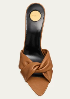 Saint Laurent75mm Franciane Leather Mule Sandals
