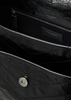 Saint LaurentNiki Medium Flap YSL Shoulder Bag in Crinkled Leather