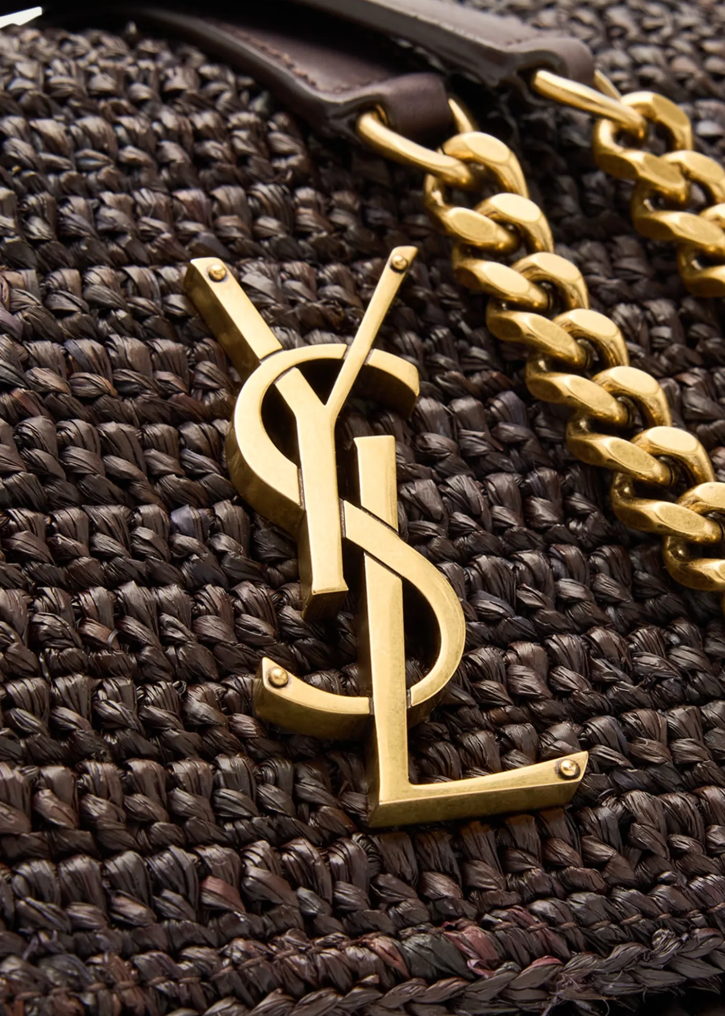 Saint LaurentNiki Medium YSL Raffia Shoulder Bag